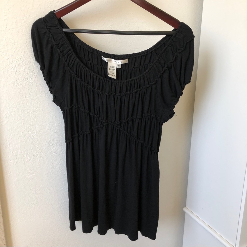 Max Studio Black Cotton Shirt